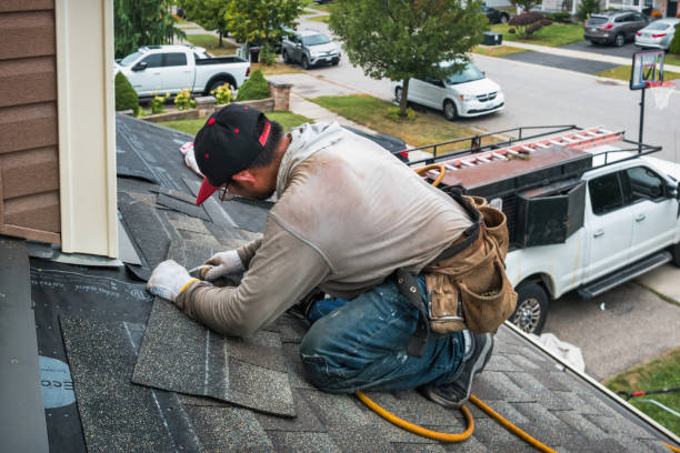 Professional Storm Damage Roof Repair technician working in Manton, CA